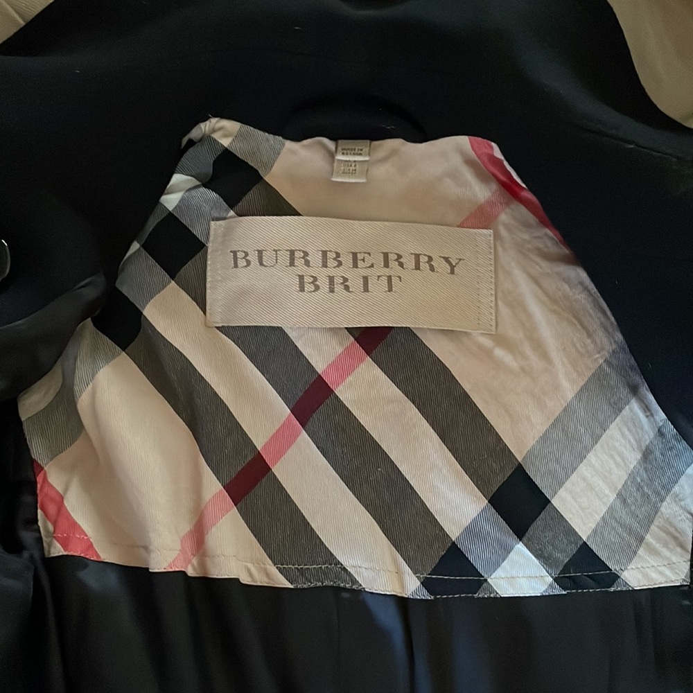 Burberry Black Double-Breasted Wool Trench Coat with Belt - Picture 10 of 12